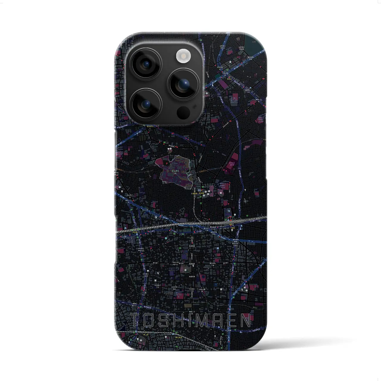 【豊島園(東京都)】地図柄iPhoneケース(バックカバータイプ)