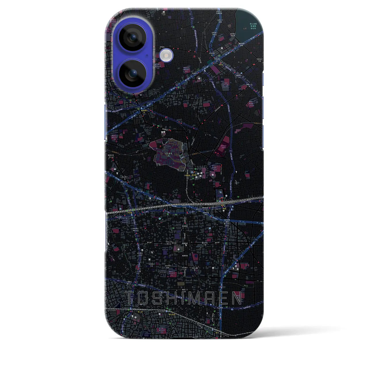 【豊島園(東京都)】地図柄iPhoneケース(バックカバータイプ)