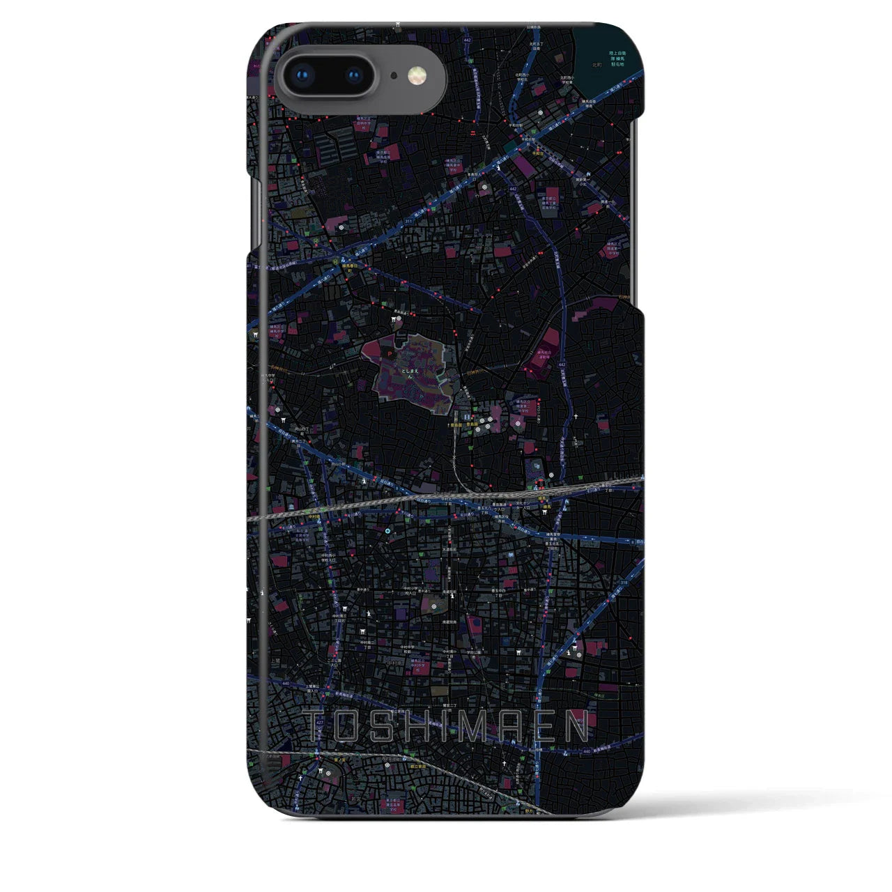 【豊島園(東京都)】地図柄iPhoneケース(バックカバータイプ)