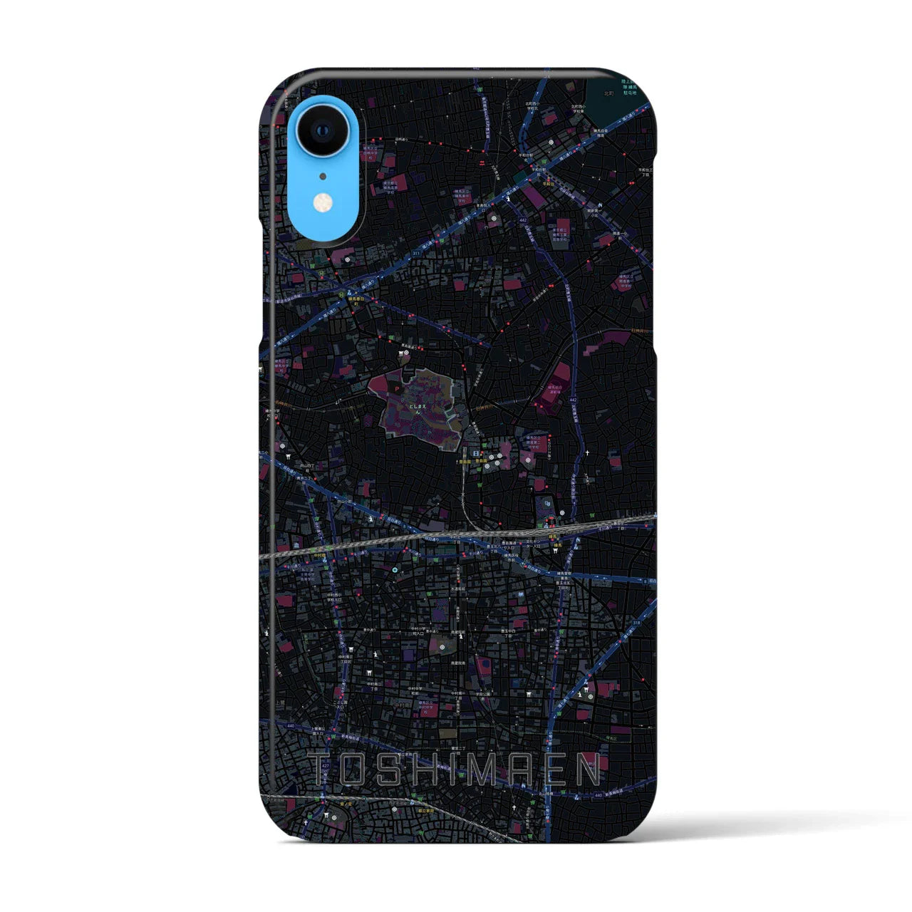 【豊島園(東京都)】地図柄iPhoneケース(バックカバータイプ)