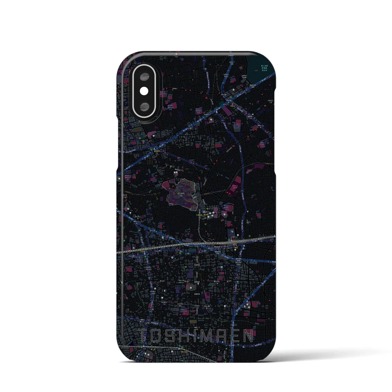 【豊島園(東京都)】地図柄iPhoneケース(バックカバータイプ)