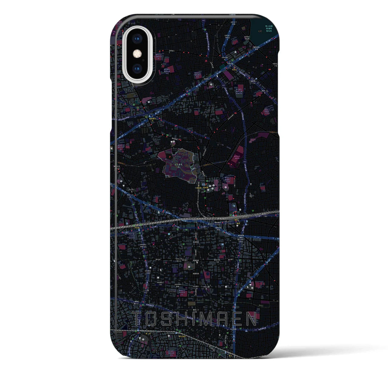 【豊島園(東京都)】地図柄iPhoneケース(バックカバータイプ)