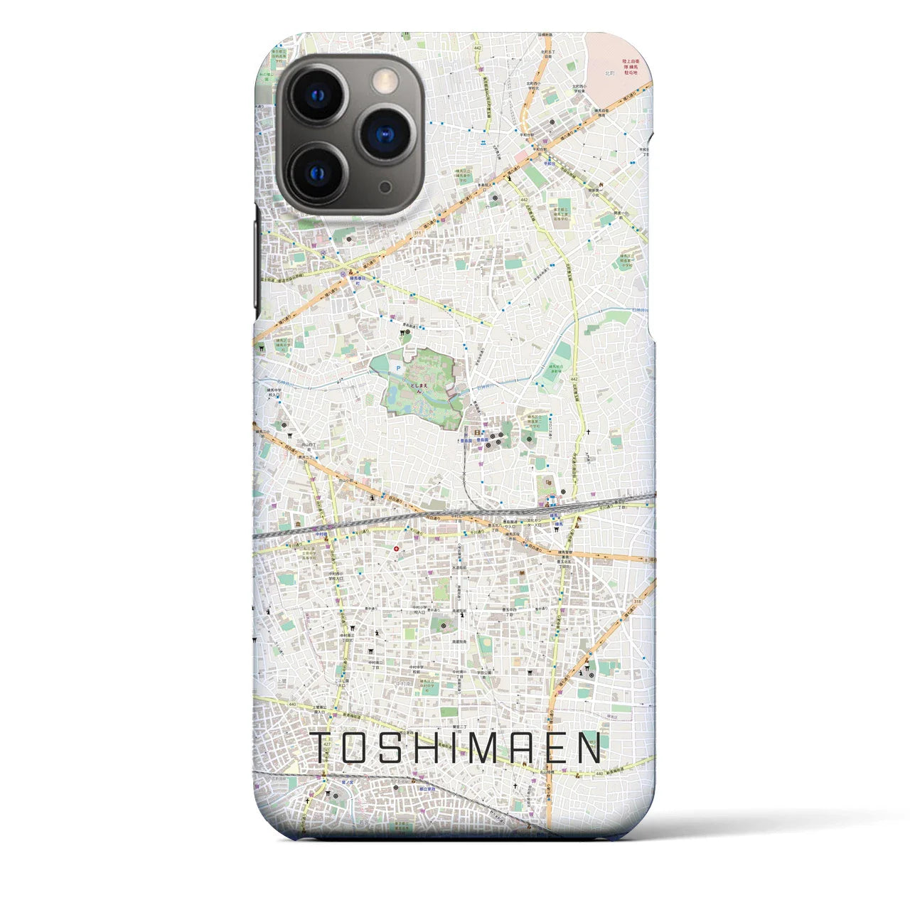 【豊島園(東京都)】地図柄iPhoneケース(バックカバータイプ)