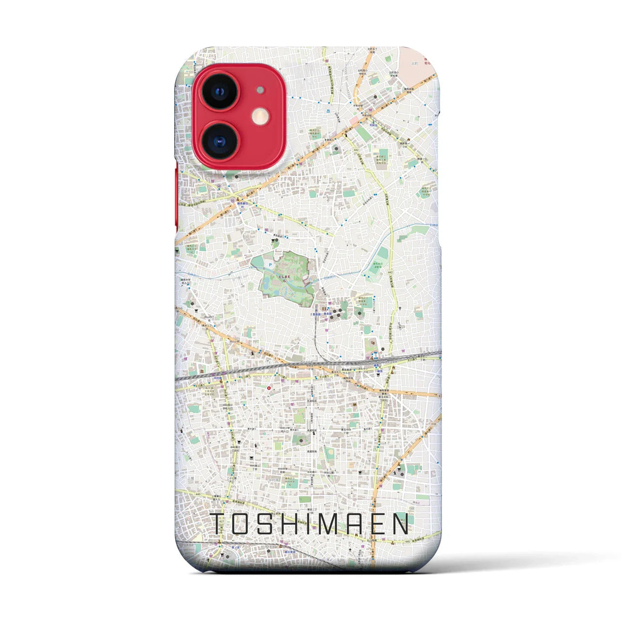 【豊島園(東京都)】地図柄iPhoneケース(バックカバータイプ)