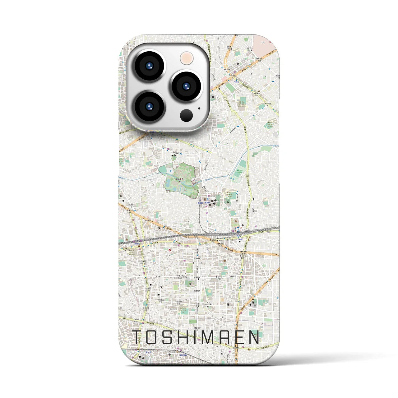 【豊島園(東京都)】地図柄iPhoneケース(バックカバータイプ)