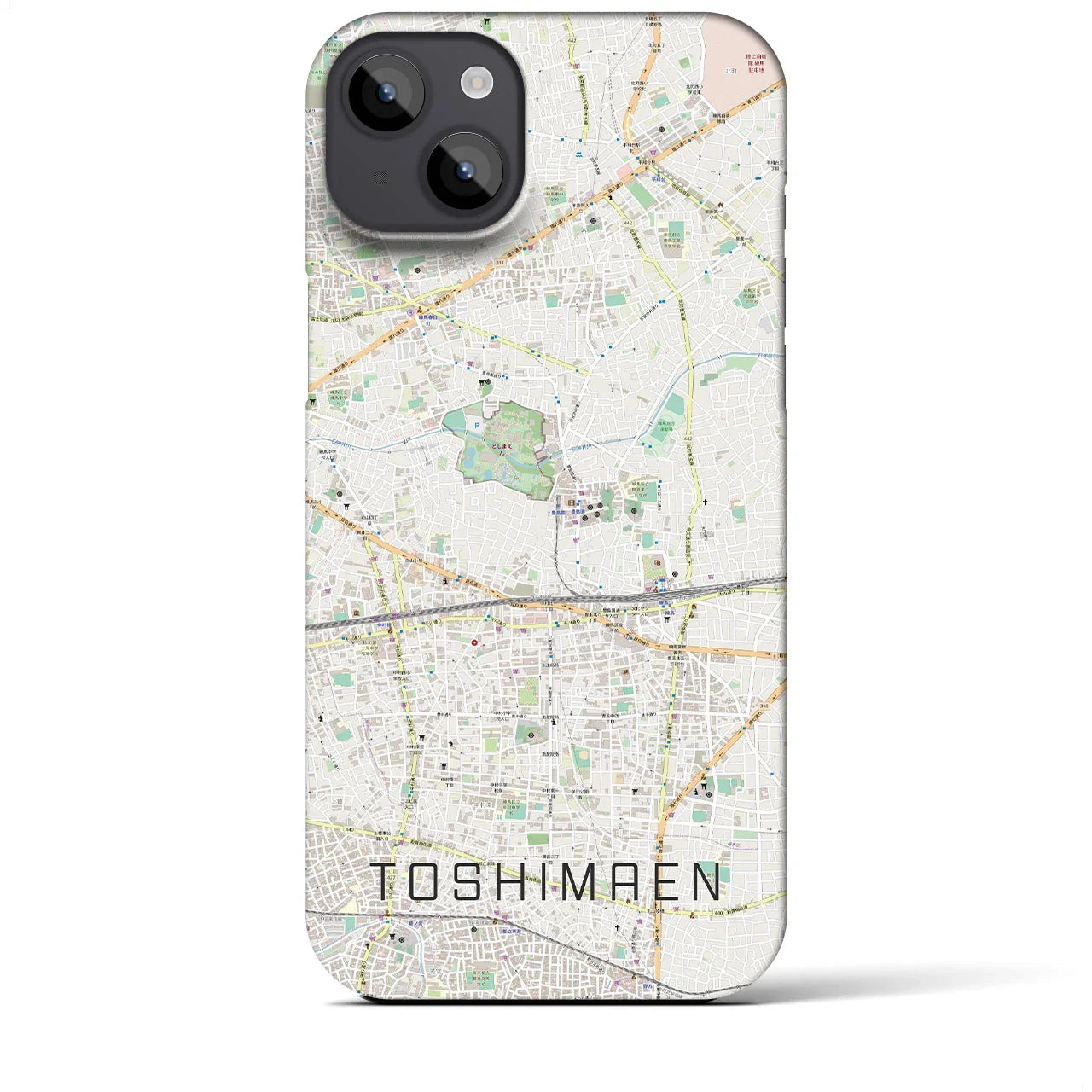 【豊島園(東京都)】地図柄iPhoneケース(バックカバータイプ)