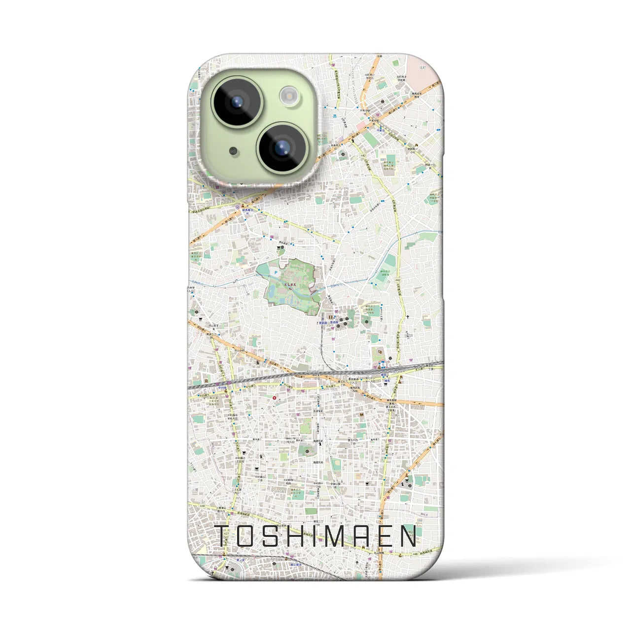 【豊島園(東京都)】地図柄iPhoneケース(バックカバータイプ)