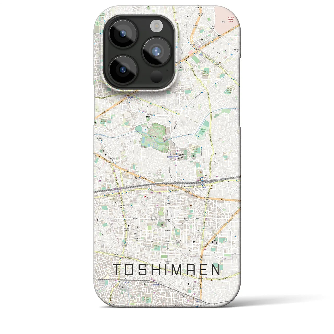 【豊島園(東京都)】地図柄iPhoneケース(バックカバータイプ)