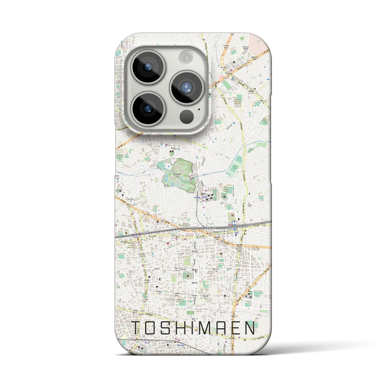 【豊島園(東京都)】地図柄iPhoneケース(バックカバータイプ)