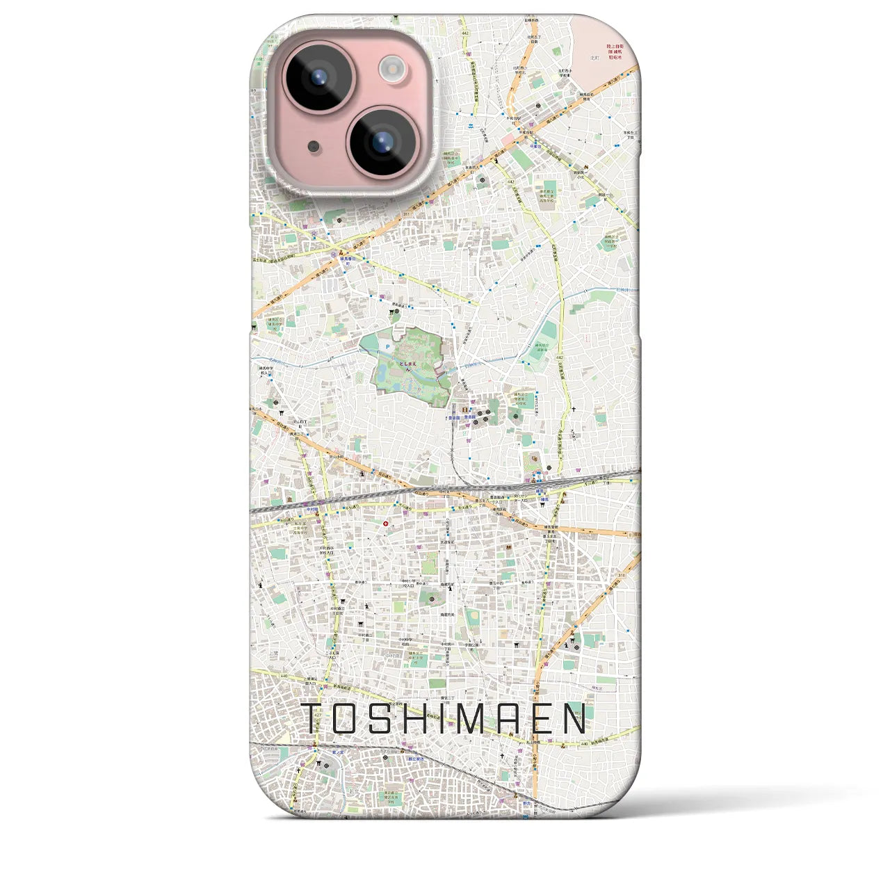 【豊島園(東京都)】地図柄iPhoneケース(バックカバータイプ)