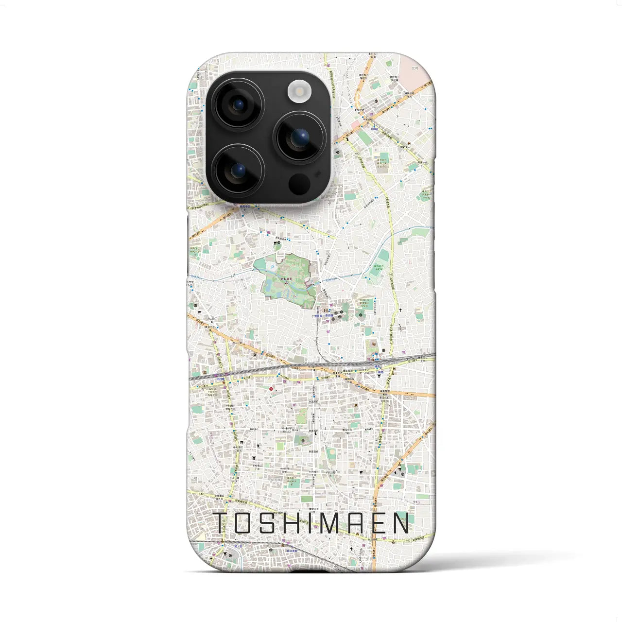【豊島園(東京都)】地図柄iPhoneケース(バックカバータイプ)
