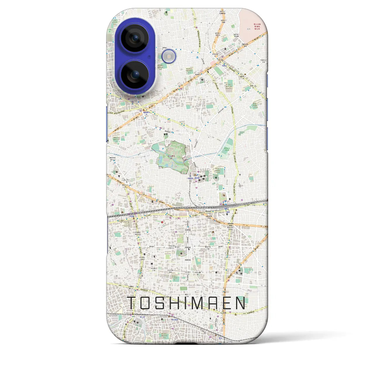 【豊島園(東京都)】地図柄iPhoneケース(バックカバータイプ)ナチュラル・iPhone 16 Pro Max 用