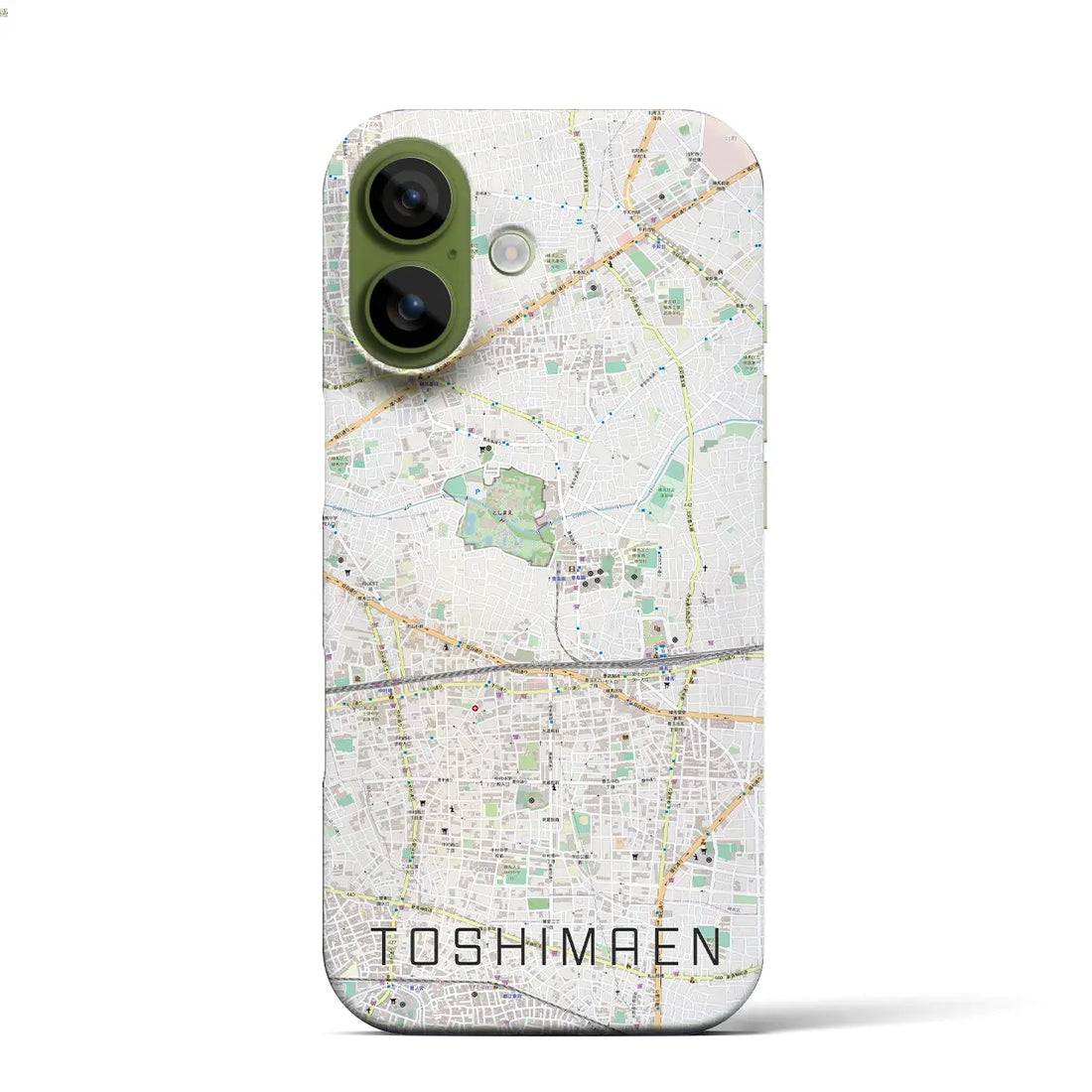 【豊島園(東京都)】地図柄iPhoneケース(バックカバータイプ)ナチュラル・iPhone 17 Pro Max 用