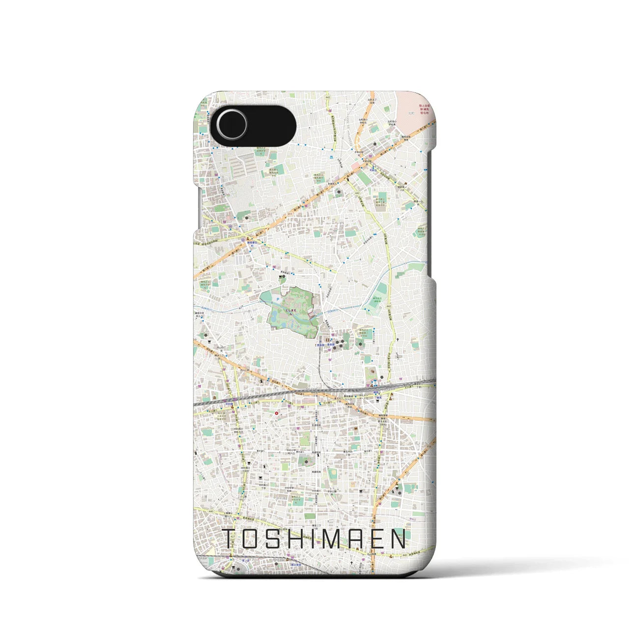 【豊島園(東京都)】地図柄iPhoneケース(バックカバータイプ)