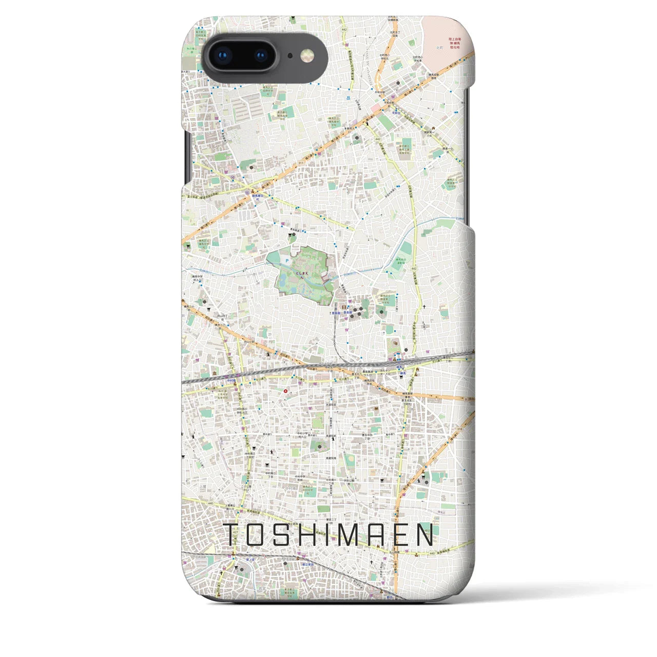 【豊島園(東京都)】地図柄iPhoneケース(バックカバータイプ)