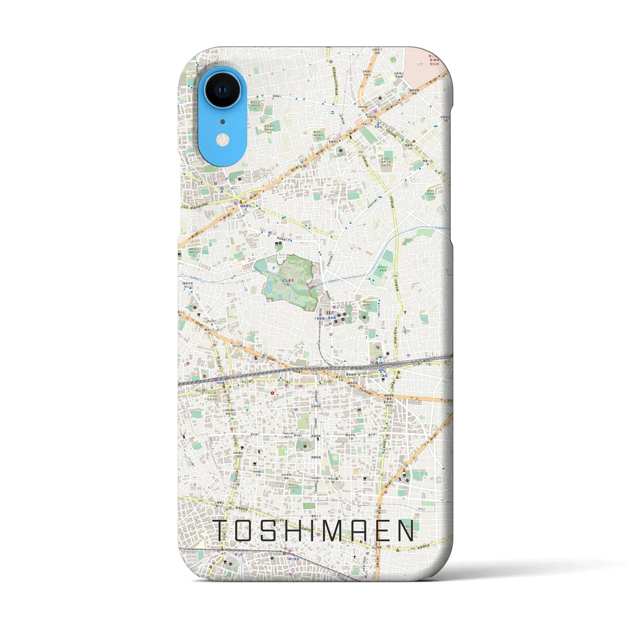 【豊島園(東京都)】地図柄iPhoneケース(バックカバータイプ)