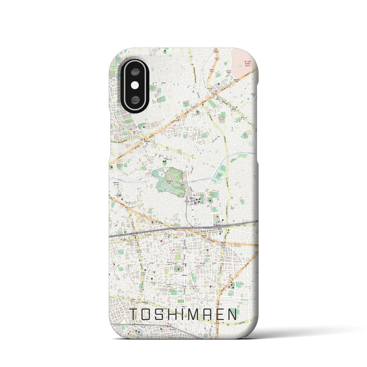 【豊島園(東京都)】地図柄iPhoneケース(バックカバータイプ)