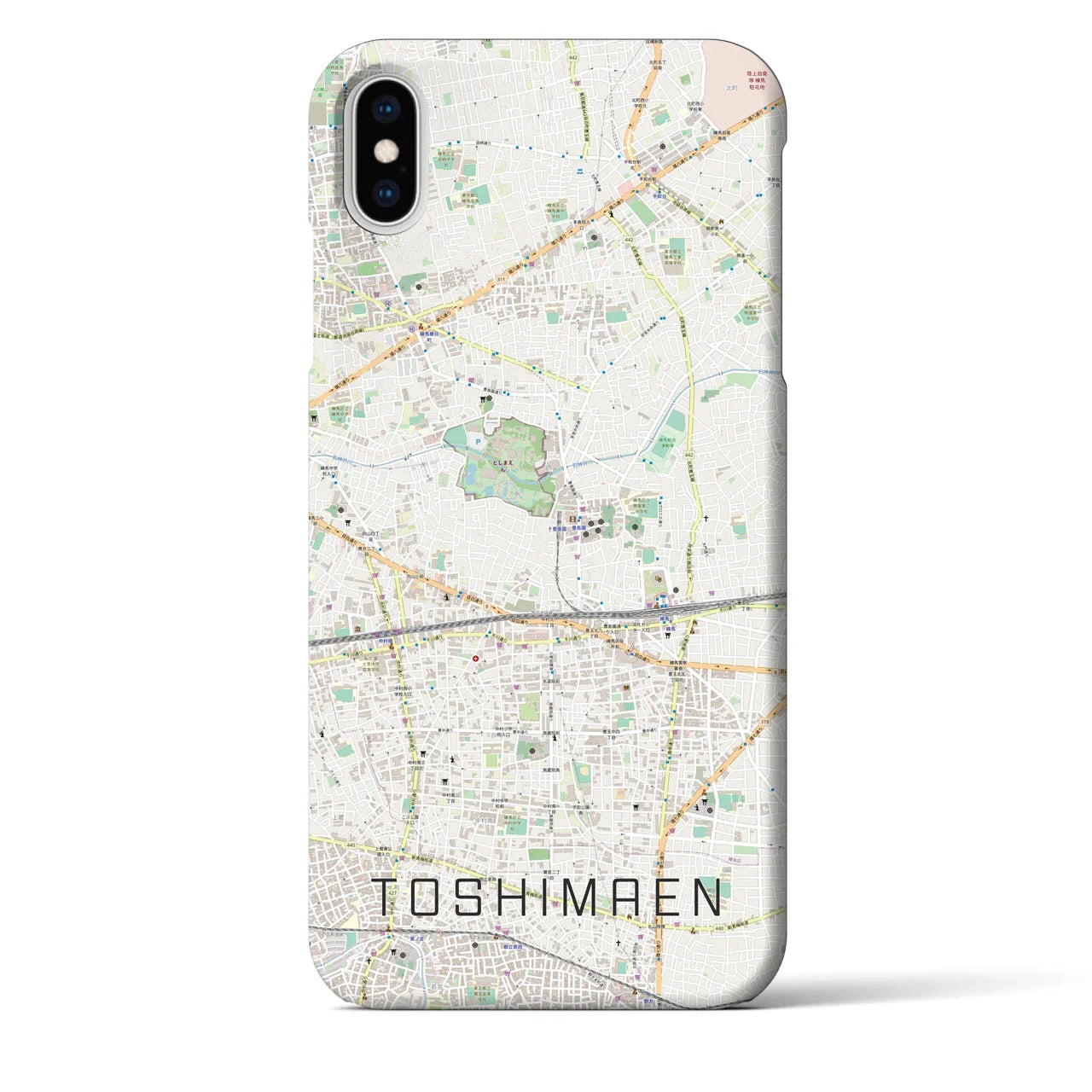 【豊島園(東京都)】地図柄iPhoneケース(バックカバータイプ)