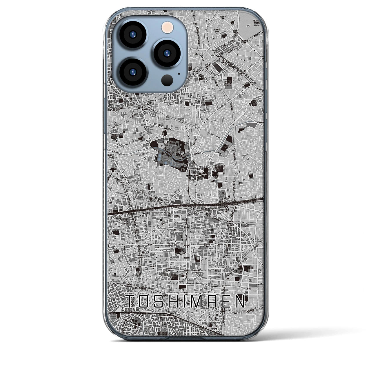 【豊島園(東京都)】地図柄iPhoneケース(クリアタイプ)