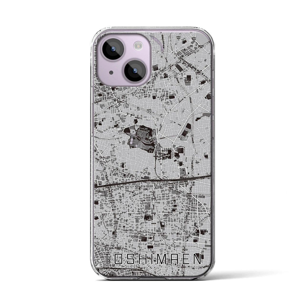 【豊島園(東京都)】地図柄iPhoneケース(クリアタイプ)