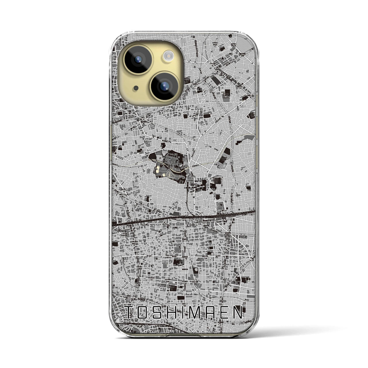 【豊島園(東京都)】地図柄iPhoneケース(クリアタイプ)