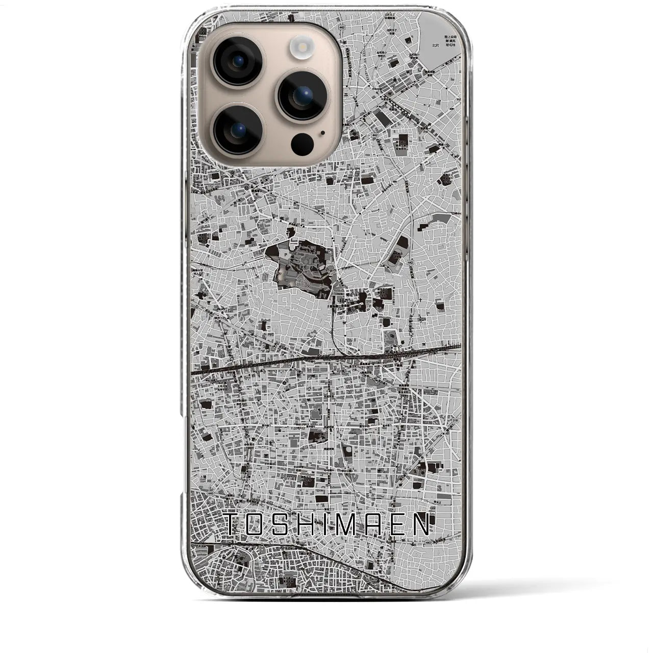 【豊島園(東京都)】地図柄iPhoneケース(クリアタイプ)