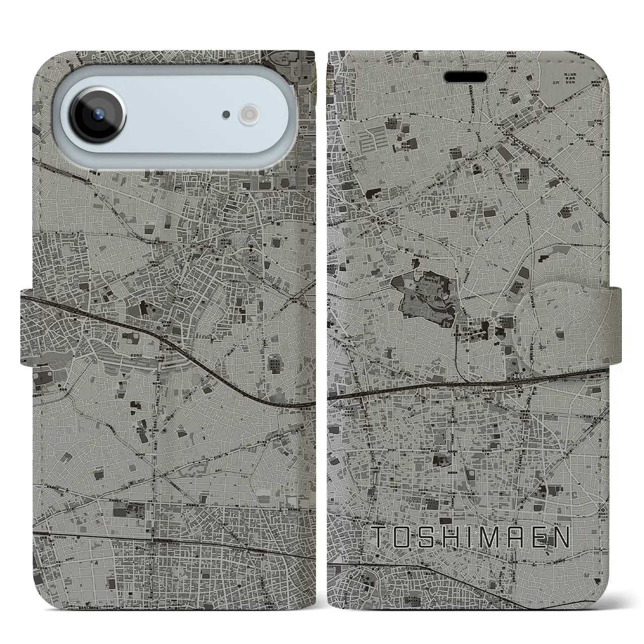 【豊島園(東京都)】地図柄iPhoneケース(手帳タイプ)