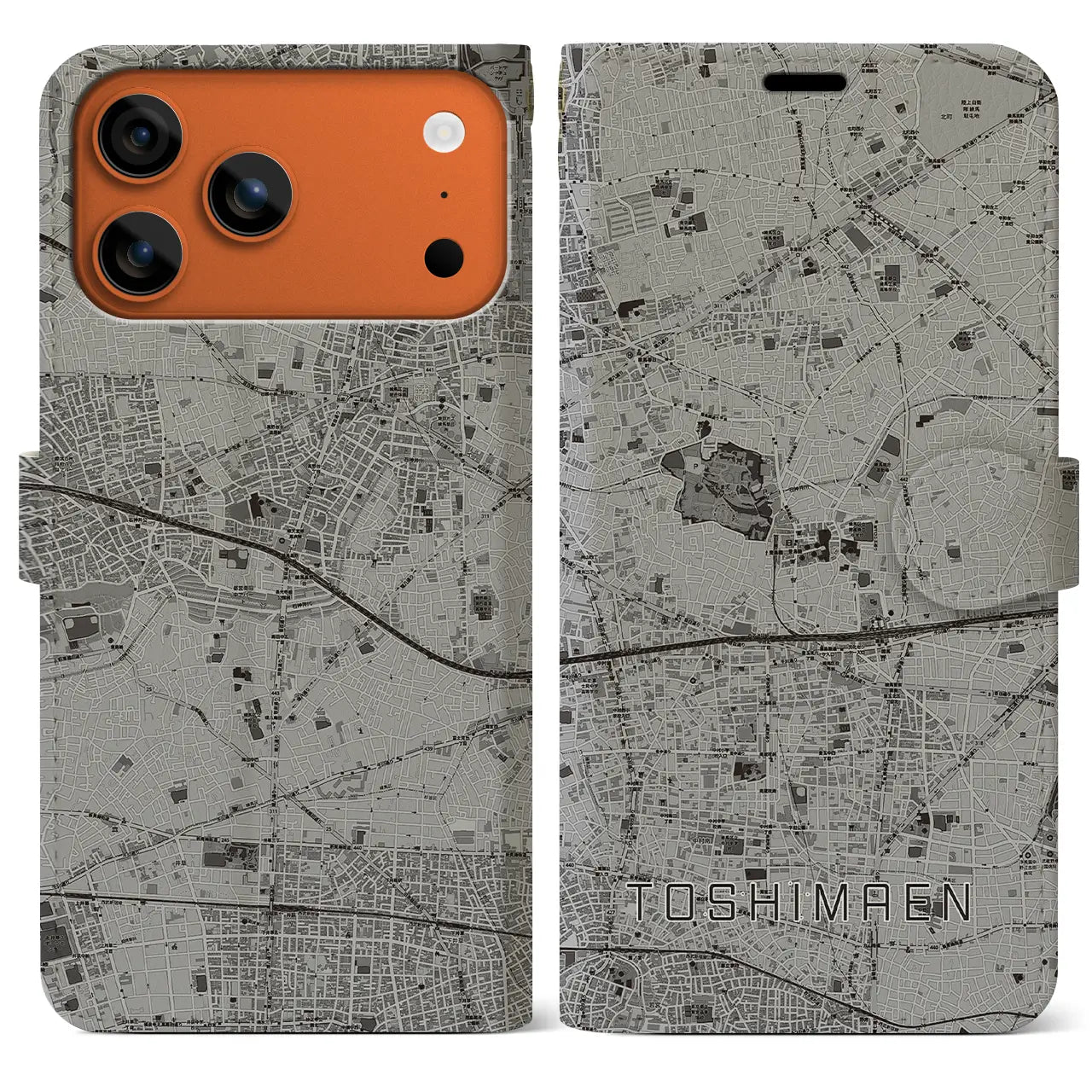 【豊島園(東京都)】地図柄iPhoneケース(手帳タイプ)