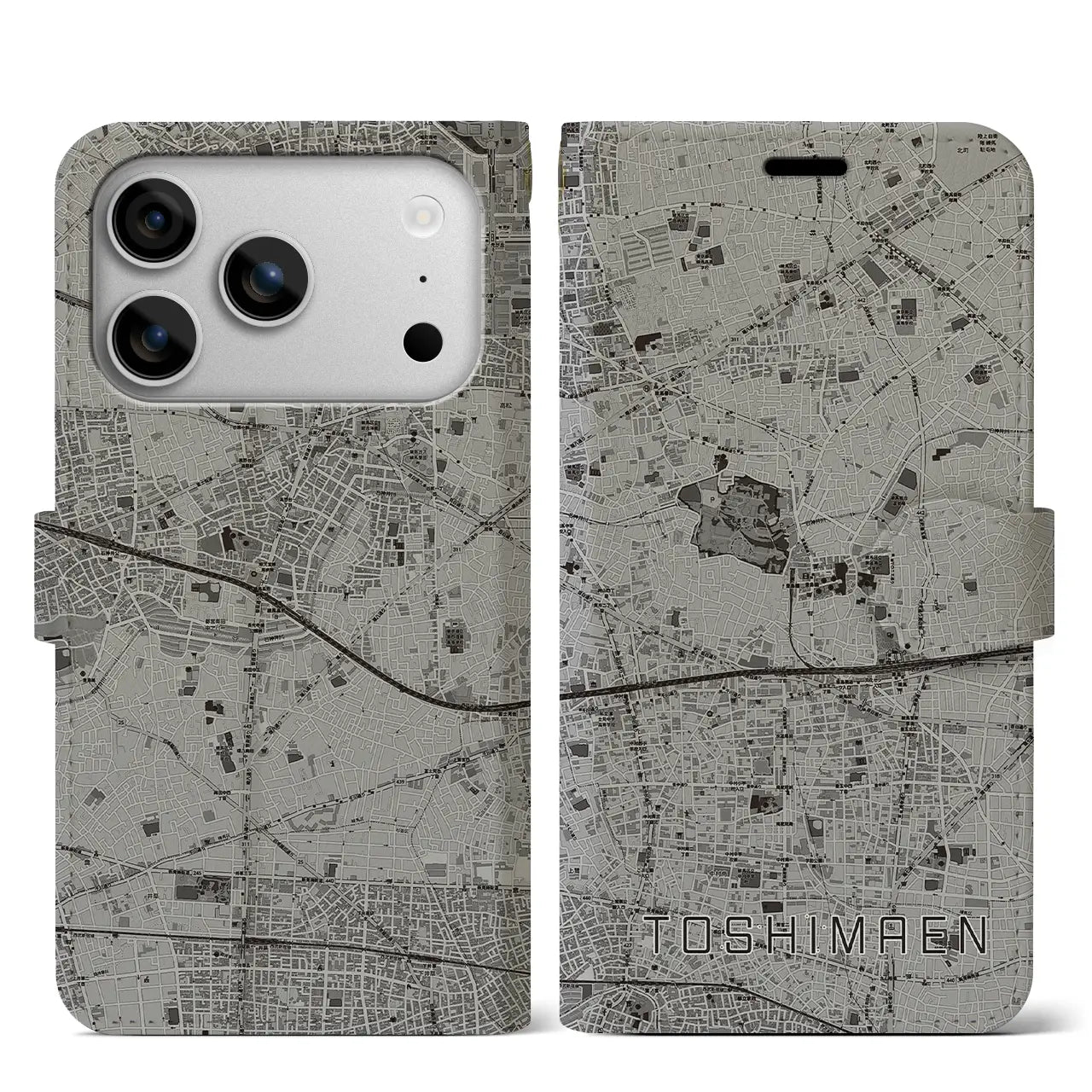 【豊島園(東京都)】地図柄iPhoneケース(手帳タイプ)