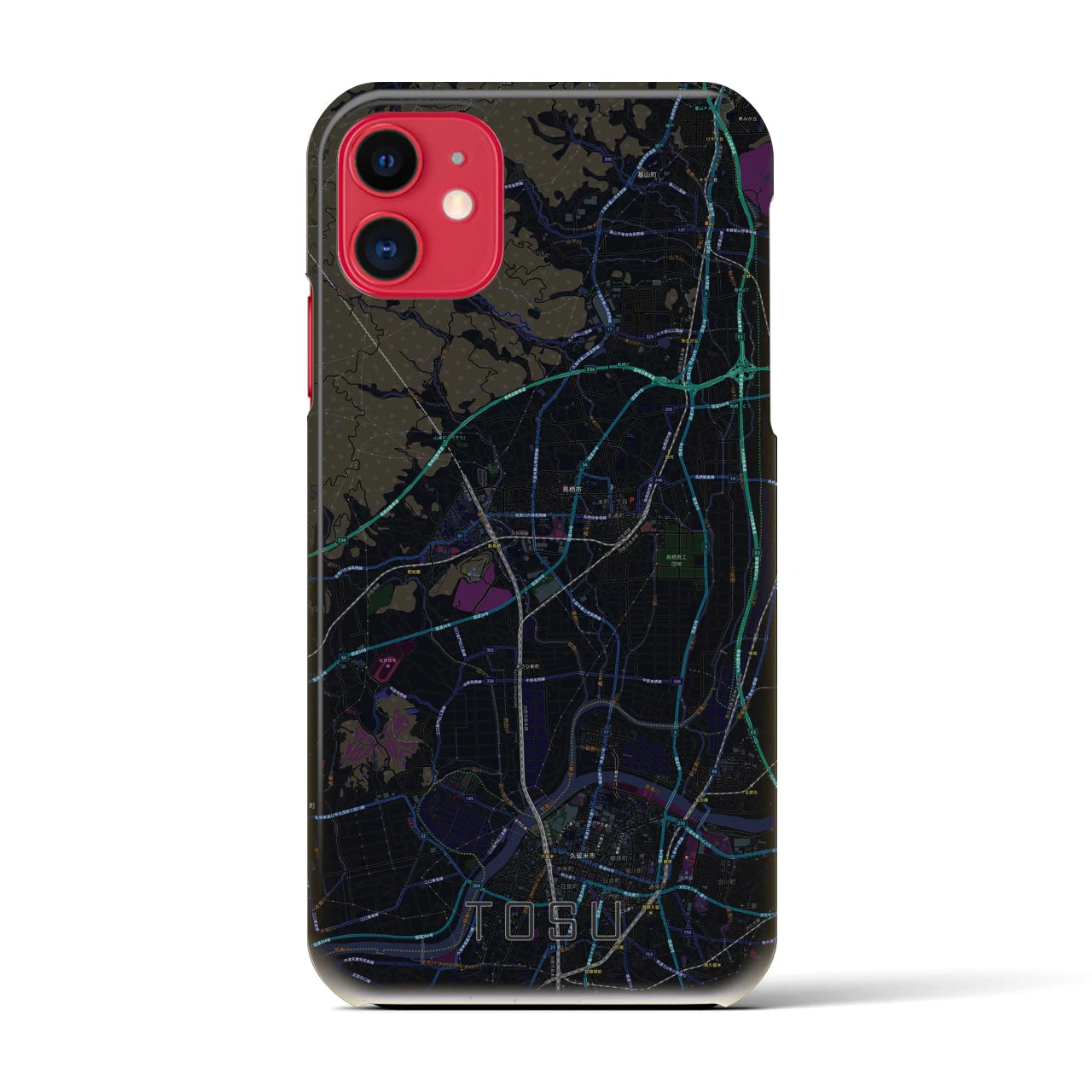 【鳥栖(佐賀県)】地図柄iPhoneケース(バックカバータイプ)