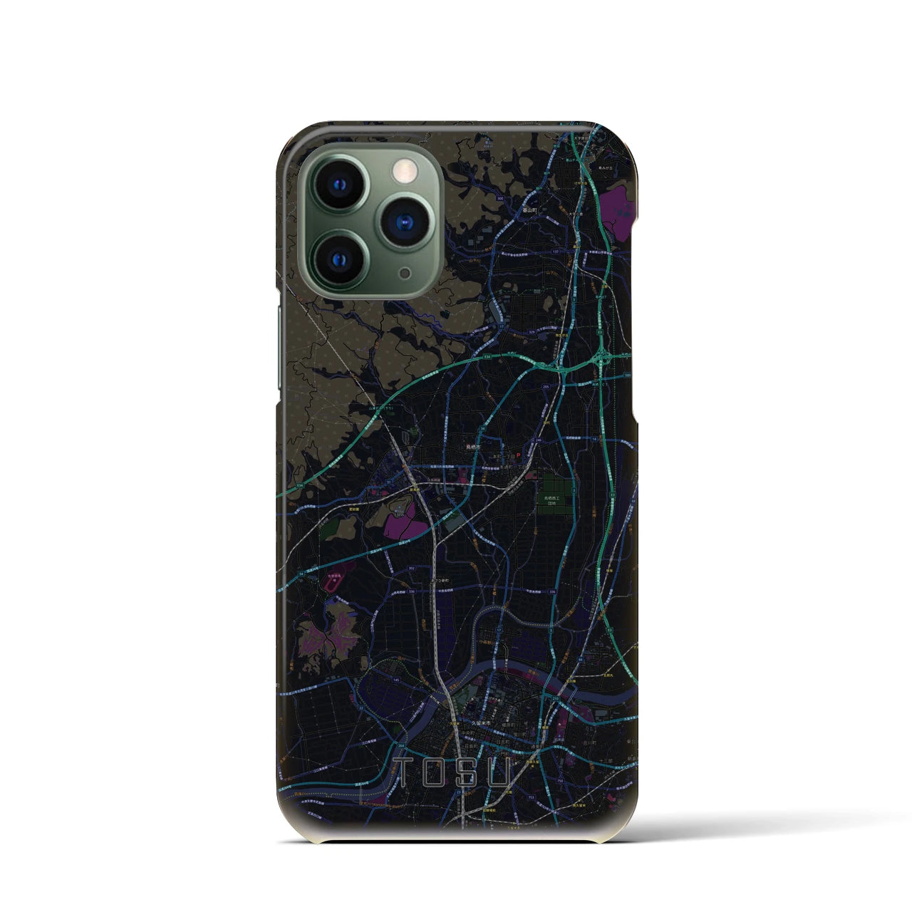 【鳥栖(佐賀県)】地図柄iPhoneケース(バックカバータイプ)