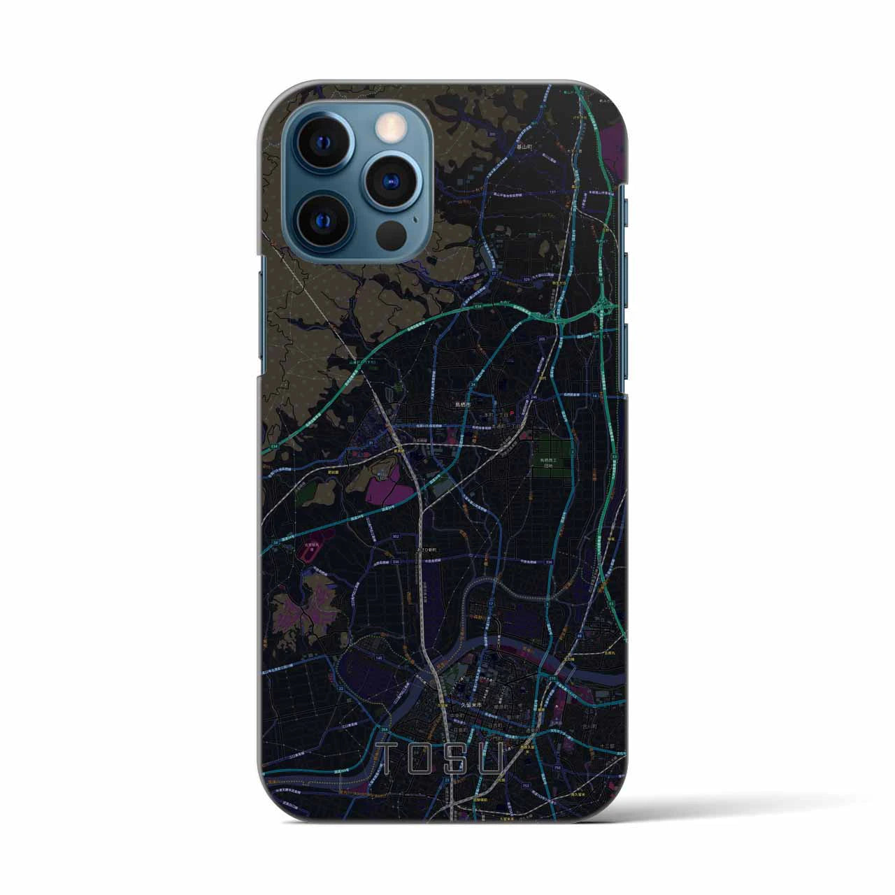 【鳥栖(佐賀県)】地図柄iPhoneケース(バックカバータイプ)