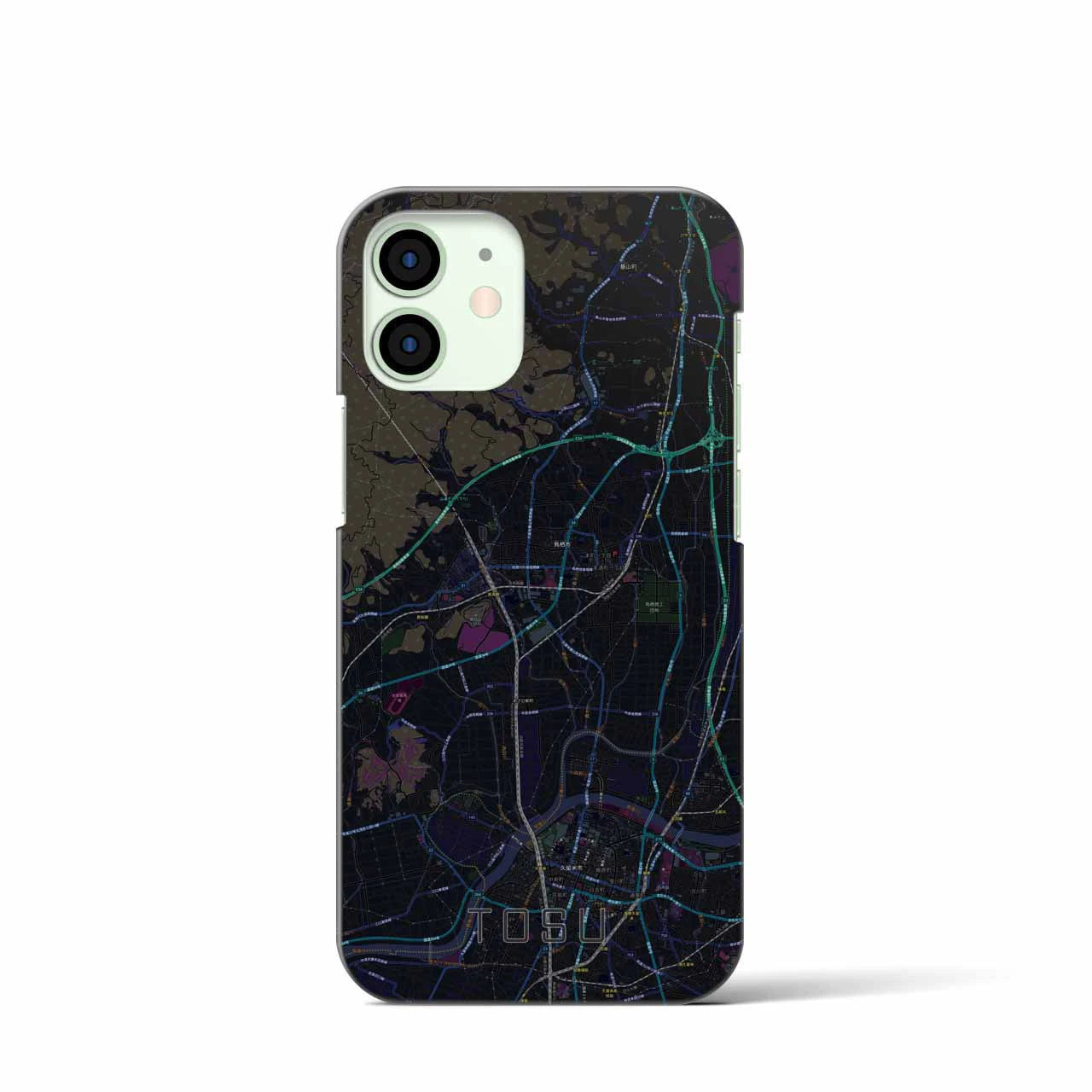 【鳥栖(佐賀県)】地図柄iPhoneケース(バックカバータイプ)