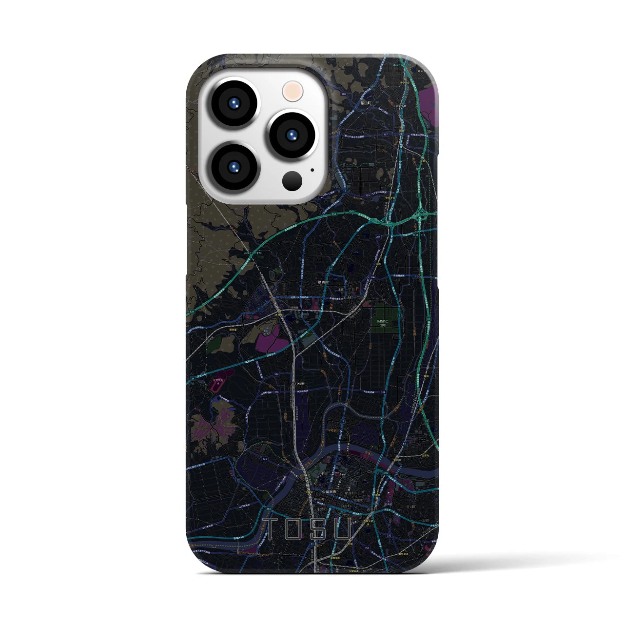 【鳥栖(佐賀県)】地図柄iPhoneケース(バックカバータイプ)