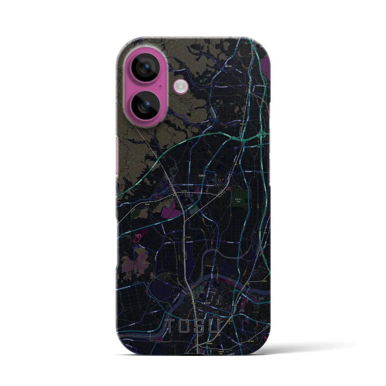 【鳥栖(佐賀県)】地図柄iPhoneケース(バックカバータイプ)