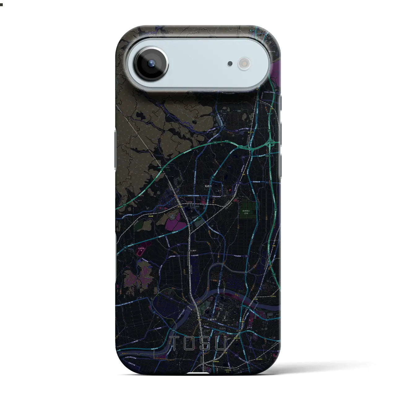 【鳥栖(佐賀県)】地図柄iPhoneケース(バックカバータイプ)