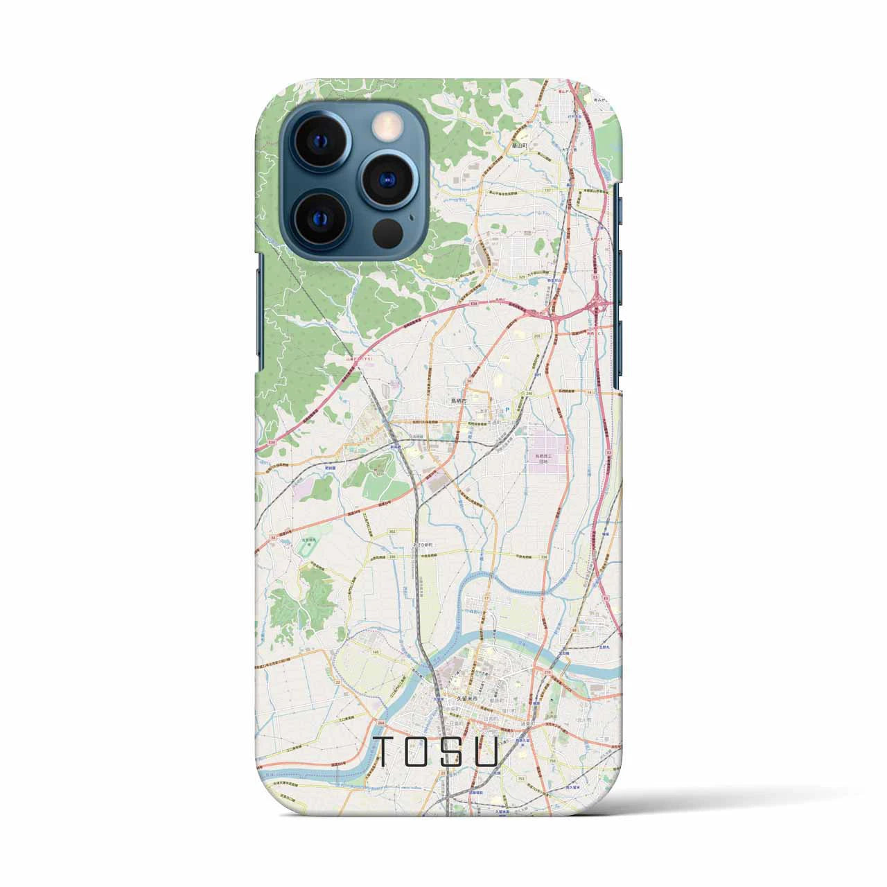 【鳥栖(佐賀県)】地図柄iPhoneケース(バックカバータイプ)
