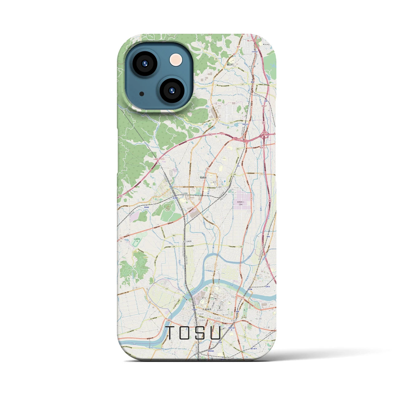 【鳥栖(佐賀県)】地図柄iPhoneケース(バックカバータイプ)