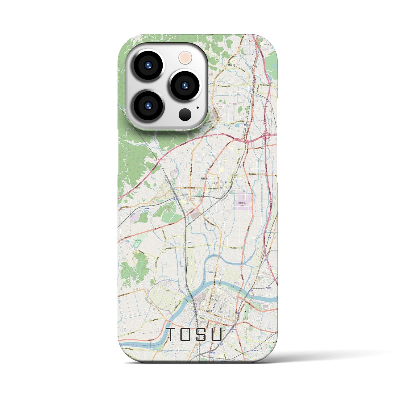 【鳥栖(佐賀県)】地図柄iPhoneケース(バックカバータイプ)