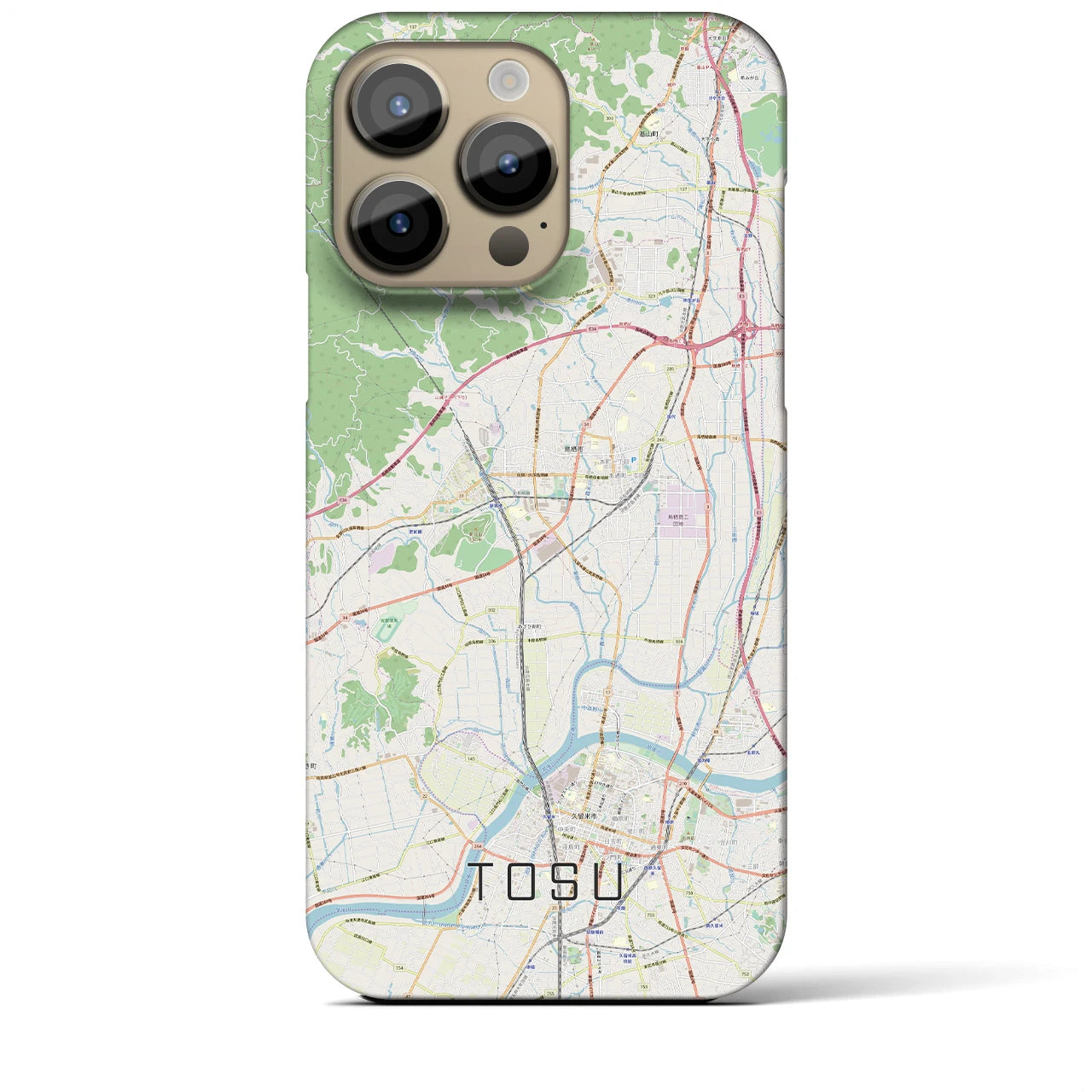 【鳥栖(佐賀県)】地図柄iPhoneケース(バックカバータイプ)