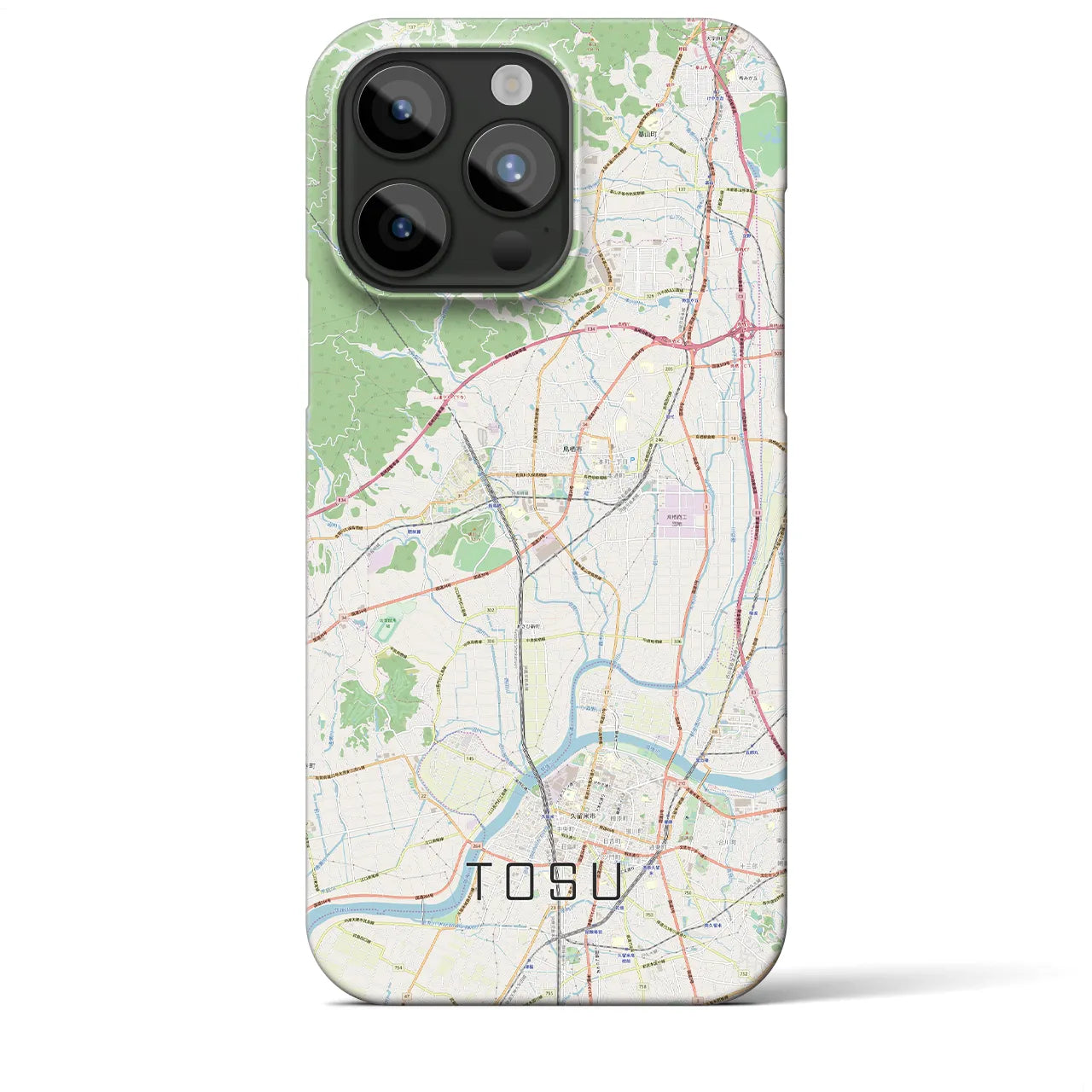 【鳥栖(佐賀県)】地図柄iPhoneケース(バックカバータイプ)