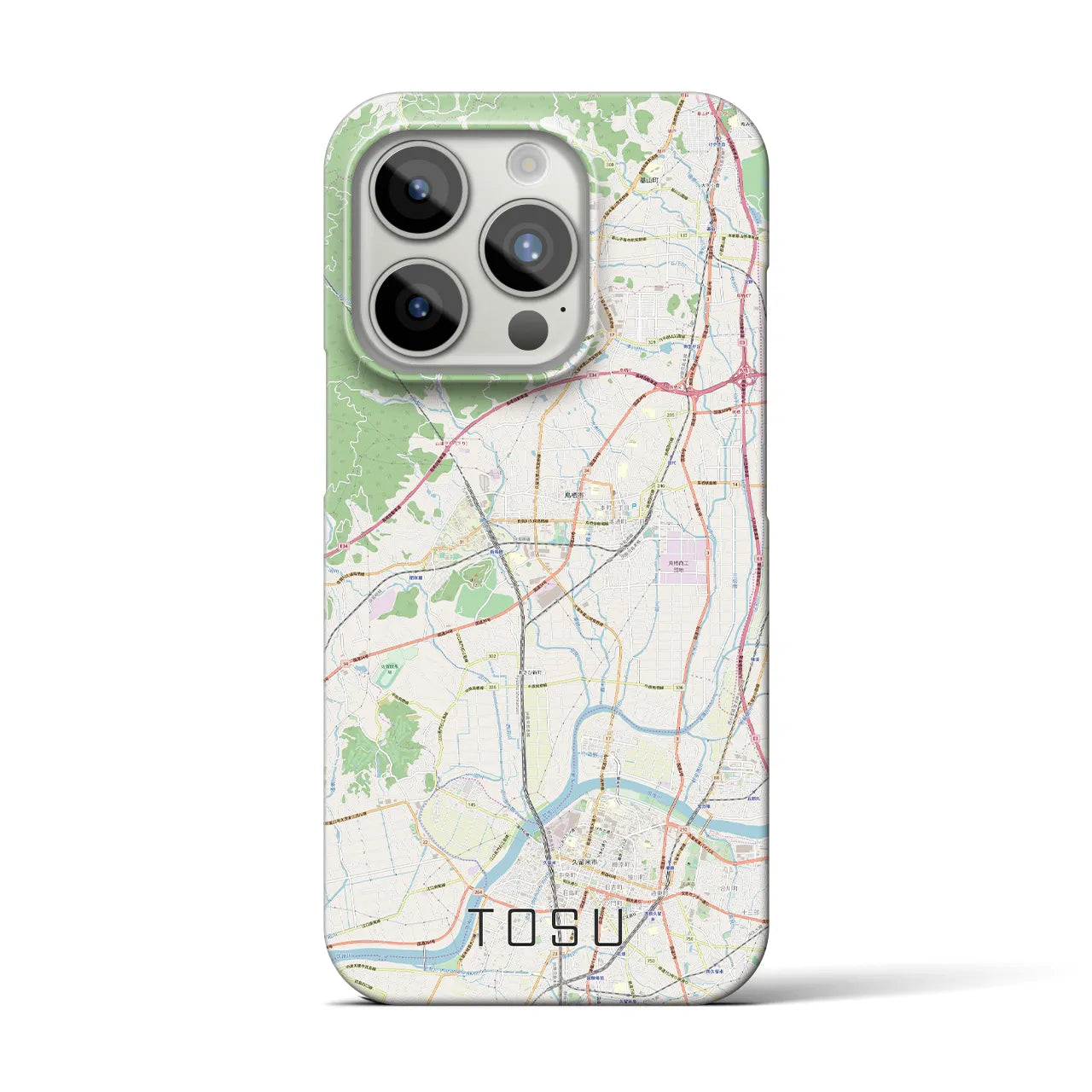 【鳥栖(佐賀県)】地図柄iPhoneケース(バックカバータイプ)
