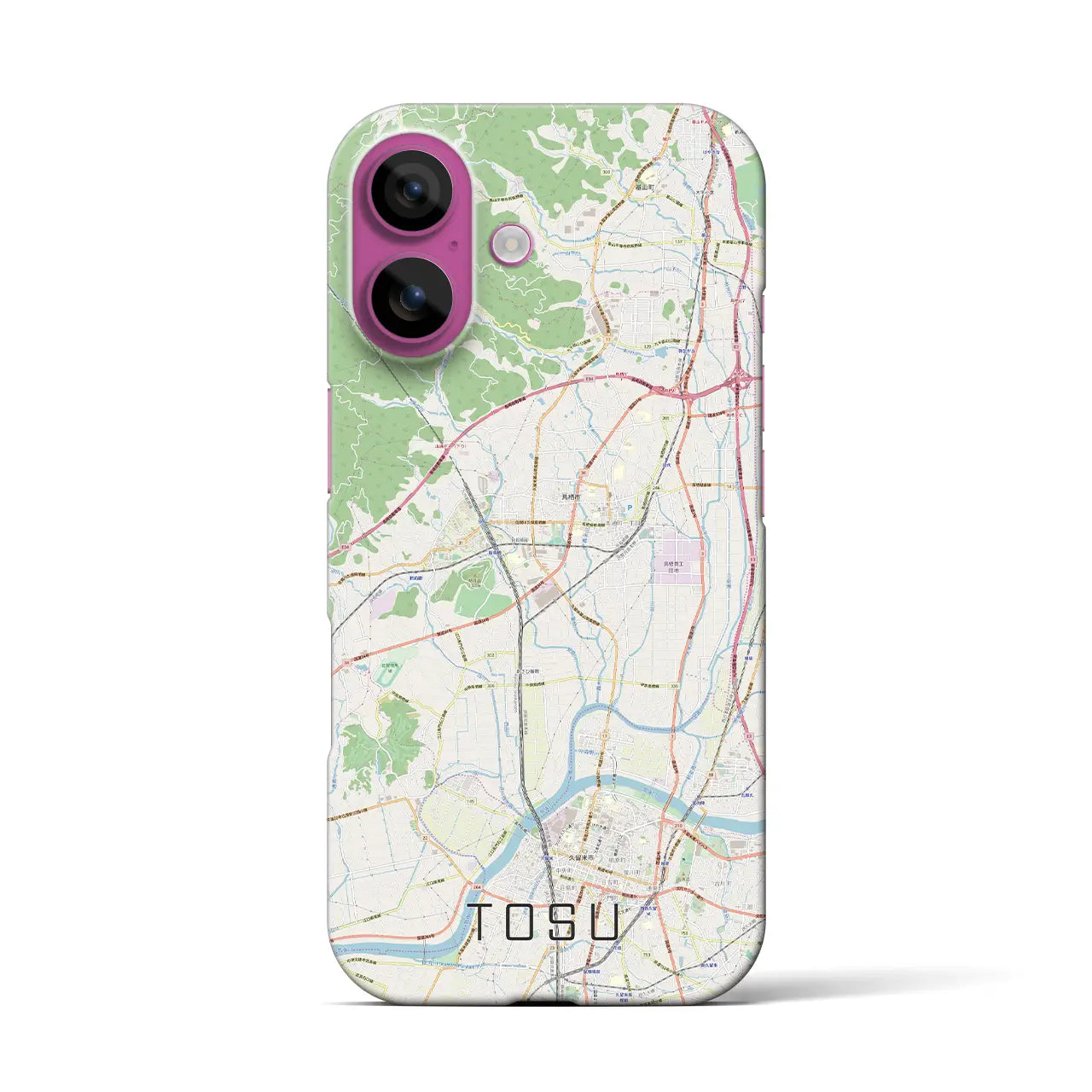 【鳥栖(佐賀県)】地図柄iPhoneケース(バックカバータイプ)