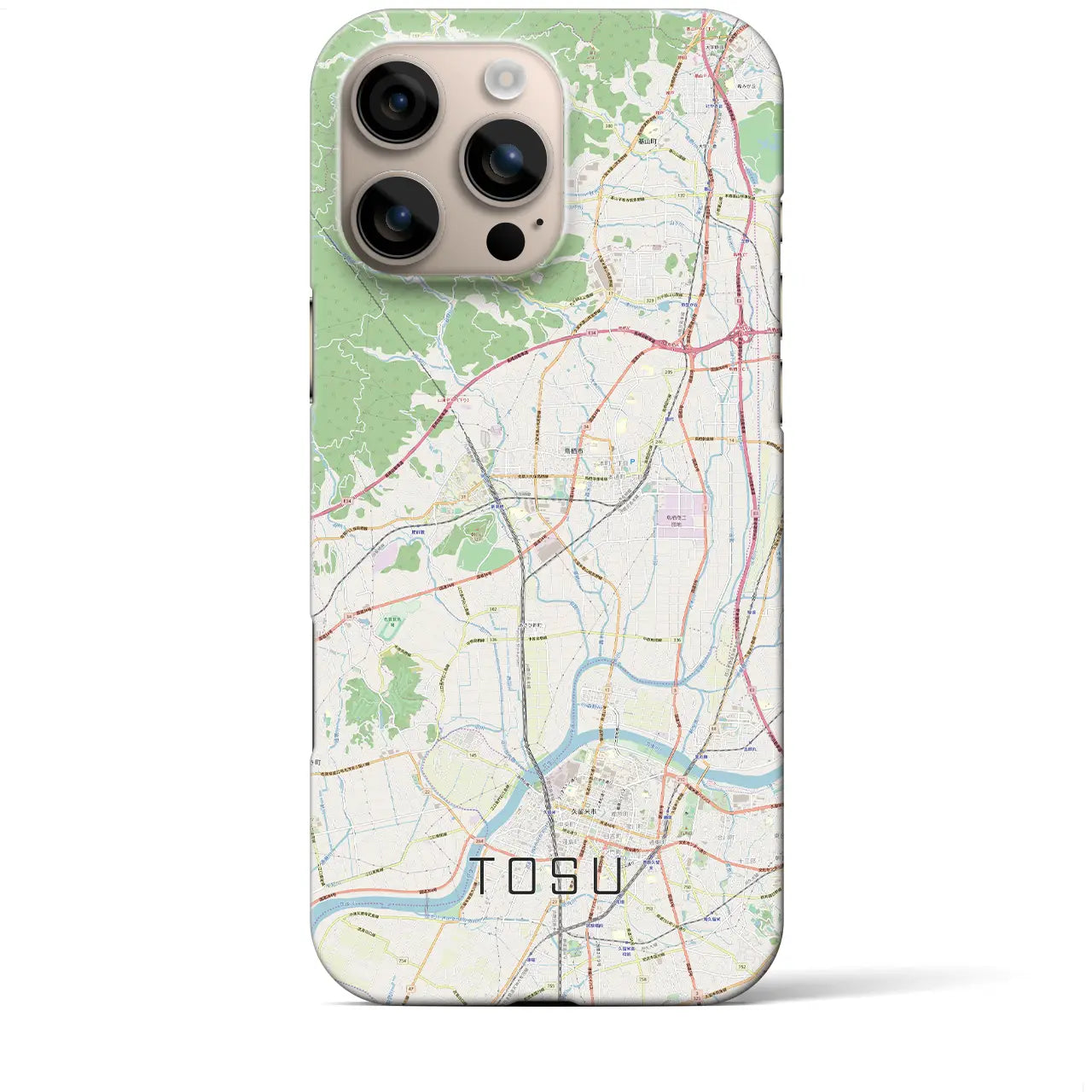 【鳥栖(佐賀県)】地図柄iPhoneケース(バックカバータイプ)