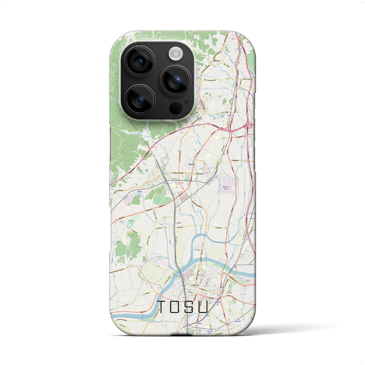 【鳥栖(佐賀県)】地図柄iPhoneケース(バックカバータイプ)