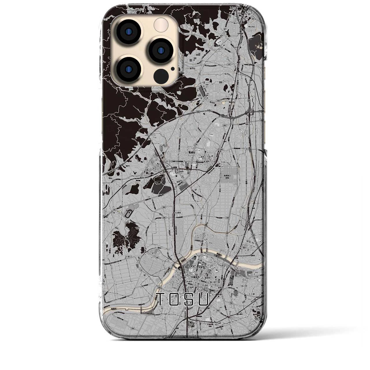 【鳥栖(佐賀県)】地図柄iPhoneケース(クリアタイプ)