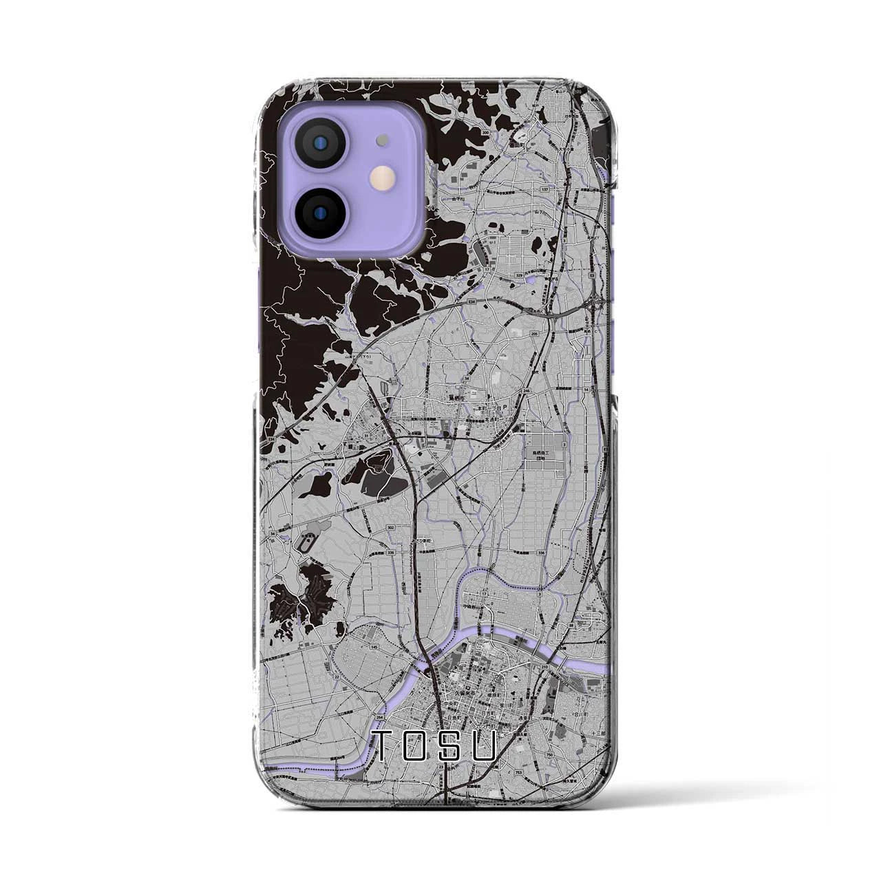 【鳥栖(佐賀県)】地図柄iPhoneケース(クリアタイプ)