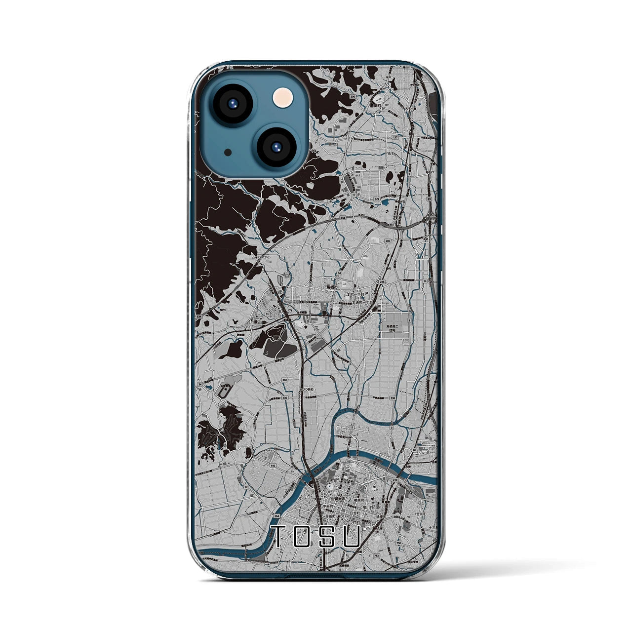 【鳥栖(佐賀県)】地図柄iPhoneケース(クリアタイプ)