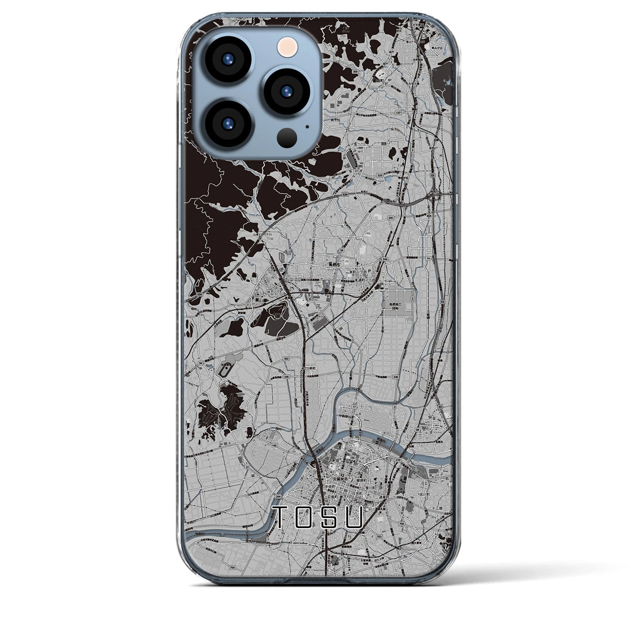 【鳥栖(佐賀県)】地図柄iPhoneケース(クリアタイプ)