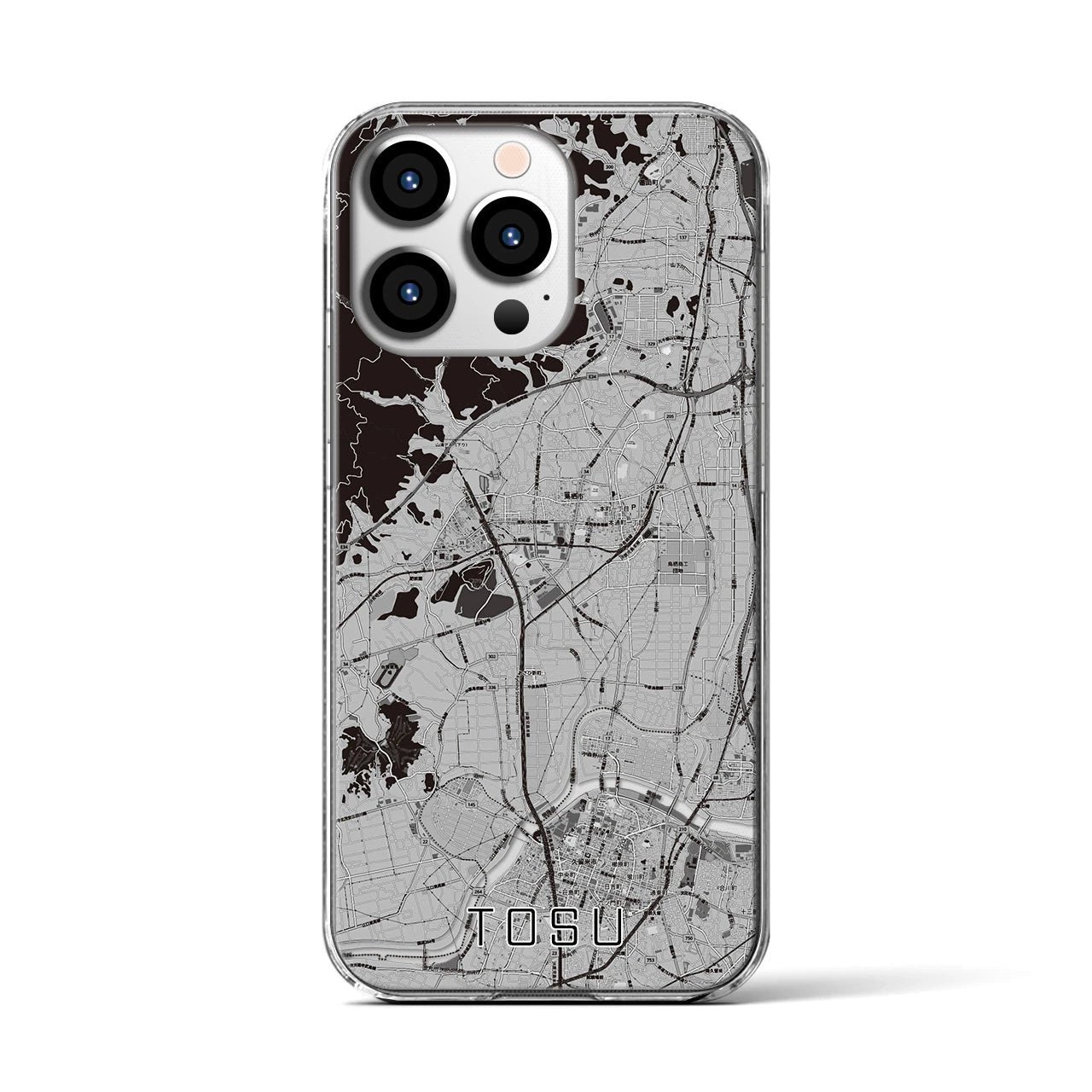 【鳥栖(佐賀県)】地図柄iPhoneケース(クリアタイプ)